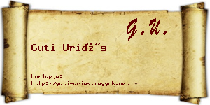 Guti Uriás névjegykártya